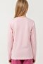 Girl's Pink Teddy Bear Patterned Pajama Top - 4