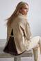 Women's Beige Garnished Snap Closure Jacket Alc-X15648 - 2