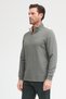 Men's Stand Collar Zippered Sweatshirt - 4