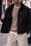 Men's Fur Lined Gabardine Coat - 2