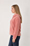 Women's Trend Hooded Zippered Pink Plush Cardigan - 5