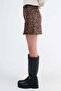 Leopard Patterned Mini Skirt E02539 - 5