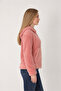 Women's Trend Hooded Zippered Pink Plush Cardigan - 4