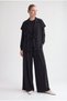 Three-Piece Suit with Embroidered Vest and Belted Trousers 101077 Black - 4