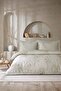 Ranforce -Michelia Beige- Double Duvet Cover Set with Elastic Sheets - 2