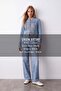 Women's Blue Slim Fit Button Detailed Denim Jacket Alc-X15653