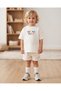 Colorful Text Printed Children's Oversize T-Shirt Cotton Unisex - 2