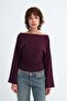 Kayık Neckline Gathered Blouse B07037 - 4