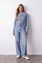 Women's Blue Slim Fit Button Detailed Denim Jacket Alc-X15653 - 3