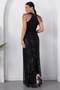 Halter Neck Beaded Tulle Dress Dns2227 - 7