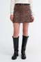 Leopard Patterned Mini Skirt E02539 - 4