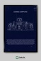 Gaming Gaming Computer Computer Blueprint Plan Framed Decorative Mdf Table - 2