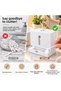 Modern Design Cotton Swab Dispenser with Lid Bathroom Makeup Cotton Organizer - White - 5