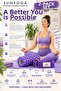 Foam Roller and Yoga Belt Set Medium Hard Eva Massage Roller 33X14 cm 200 cm Cotton Belt - 4