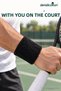 Black Towel Sports Wristband 2 Pieces 9 cm Sweat Wristband Fitness Tennis Wrist Band - 5