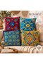 Bohemian Tile Patterned Rhapsody 4-Piece Throw Pillow Cover Set – Double-Sided Digital Printed Decorative Living Room Sofa Decor - 2