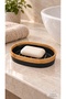 Wooden Patterned Soap Dish, for Bathroom and Sink - 3