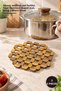 2 Pieces of Quadrilateral Trivets – Glossy Wooden Pot Mats, Heat-Resistant Teapot Mats, Bead Model Trivets