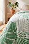 Palvena Green Leaf Patterned Quilted Bedspread Single Size - 6