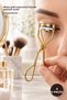 4 Pieces Gold Eyelash Curler – Portable Eyelash Curler with Metal Gold Design Ergonomic Handle for Pre-Mascara Application