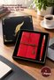 1 Piece Leather Notebook and Pen Set – Boxed Red Promotional Notebook, Metal Rollerball Pen, Gift Set