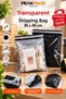 Transparent Shipping Bag 35X45 cm Black Back Side Self-Adhesive 500 Pieces Packaging Bag - 2
