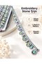 Silver Planting Stone Strip 9 Meters – Iridescent Drop Stone Plastic Decoration Strip, Evening Dress Collar Belt and Textile Accessory