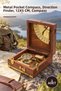 3 Pieces Brass Compass 3005 – Metal Pocket Compass, Direction Finding Tool, 12X5 Cm, Compass