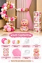 Baby Girl Hospital Room Door Decoration Set with 50 Balloons and Pink Tulle Circle Stand Baby Shower Hospital Exit Baby Set - 2