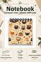Coffee and Autumn Leaf Patterned Mini Notepad Set - 4