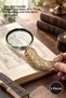 5 Pieces Hand Magnifiers – Brass Body with Horn Handle 30 X 13 Cm, Magnifier for Reading and Fine Work