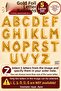 Gold Foil Letter Balloon Set with 5 Letters, 16 Inches, 40 Cm, Tape Included