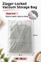 10-Piece Zippered Mixed Set - Transparent Frosted Lockable Organizer for Closet Organization - 30X30Cm - 45X35Cm - 3