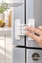 4 Pieces Child Safety Lock – Double Button Refrigerator Drawer Cabinet Door Lock, Adhesive No Drilling Required Child Safety Lock