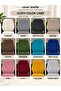 6 Pcs Chair Cover Plain Classic Model Chair Cover Bench Pouf Chair Cover***** 6 Pcs - 2