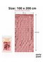 Rose Pink Rose Pink Gingham Foil Door Curtain 100X200 cm Party Birthday Photo Background - 3