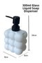Bubble Glass Liquid Soap Dispenser White 300ml - 2