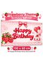 Strawberry Themed Birthday Vinyl Banner 140X100 cm Happy Birthday Birthday Banner Party Ornament Backdrop Decoration Happy Birthday |   Children's Party Decoration Birthday Party Set Ornament