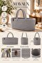 Lavin Wicker Decorative Rope Basket – Multi-Purpose Organizer Basket with Handles and Woven Design - 5