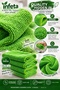 30X30 cm 4-Pack Green Microfiber Cleaning Cloth with Overlock Edges Multi-Purpose - 5