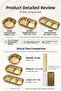 18/10 Steel 4-Compartment Sauce Bowl and Snack Bowl Presentation Plate Set Gold 723749 - 5