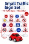 Boxed Plastic Small Traffic Signs Set 16 Sheets and 1 Car Kindergarten Nursery Educational Toy