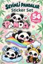 Cute Pandas Sticker Set 54 Pieces |   Sweet Panda Sticker Pack