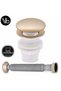 Sink Siphon Head Matte Gold Push-Open System Sink Center Drain Bellows Siphon Matte Gold