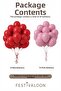 Red Pink Concept Balloon 20 Pieces Party Decoration Birthday and Stylish Special Day Organization Decor - 3