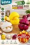 3-Piece Lemon Onion Garlic Storage Box Colorful Plastic Vegetable Storage Container