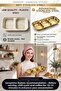 18/10 Steel 4-Compartment Sauce Bowl and Snack Bowl Presentation Plate Set Gold 723749 - 3