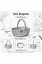 Tricot Knitted Presentation Basket with Handles (19X7 cm) - Candy Holder, Chocolate Holder, and Cosmetic Organizer - 3