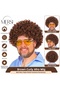 Brown Curly Afro Synthetic Party Wig Bob Ross Style Adult Costume Accessory