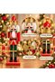 30cm Nutcracker Wooden Soldier Nutcracker Christmas Decor,Lead Soldier Figure,Desktop Display and Home Ornament,Mz-Th1 - 3